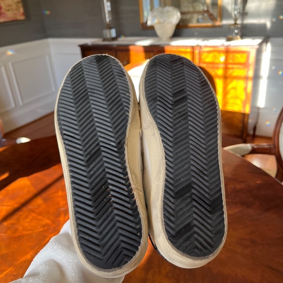 Golden Goose SuperStar sneakers- silver star and glittery navy heel tab Sz 8(38) - Picture 4 of 11